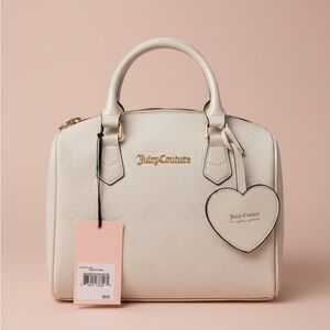 Juicy Couture Cream Frame Satchel, Metal St. Angel